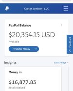 PayPal account with $5000 Balance