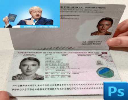UK PASSPORT UPDTAED FOR 2025 PSD TEMPLATE. *STOP USING OLD OUTDATED VERSIONS!* UNITED KINGDOM