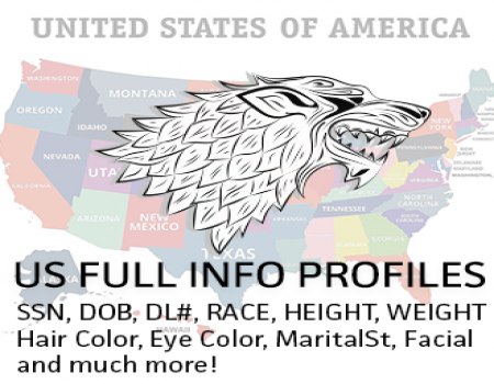 US Full Info Profiles SSN DOB DLnumber Race Hair and Eyes Colors and More