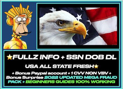 FULLZ INFO=SSN DOB DL + USA CVV + USA ALL STATES FRESH+CARDING BONUS + 1 PAYPAL+LATEST 2025 OPSEC