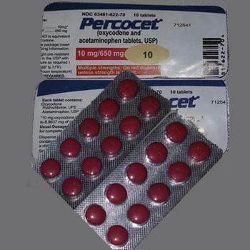 Percocet 10 mg 325 mg, 7.5 mg 325 mg, 5 mg 325 mg - Norco 10 mg 325 mg, 7.5 mg 325 mg