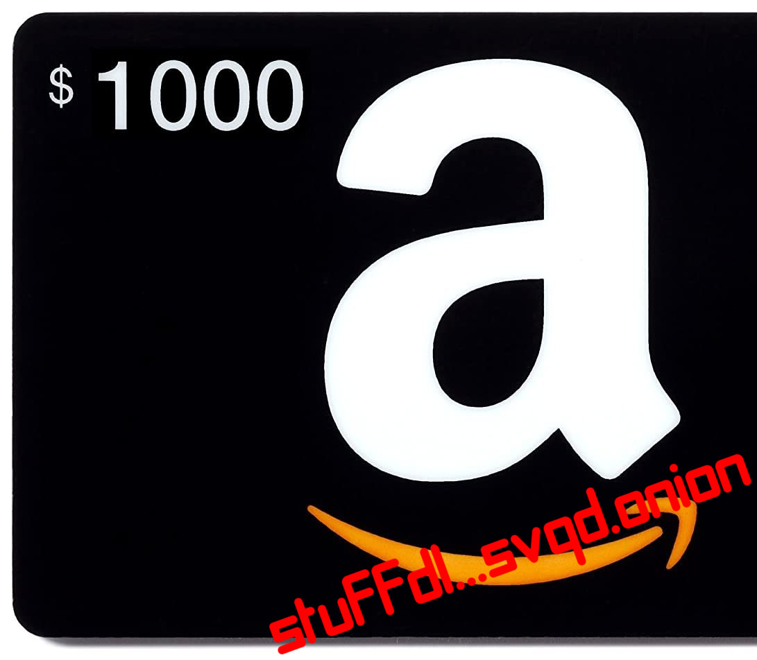 Carded Amazon gift card 1000$
